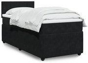 vidaXL Cama com molas/colchão 80x200 cm veludo preto