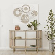 MESA CONSOLA PANAMA 3 PRATELE 120X37,5X80 CM CASTANHO