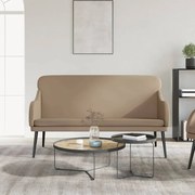 vidaXL Banco 110x76x80 cm couro artificial cor cappuccino