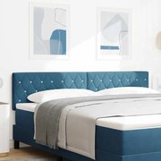 vidaXL Cabeceira Estofada Azul Escuro com Botão de Cristal - 180 cm em Veludo