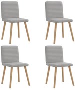 vidaXL Cadeiras de jantar 4 pcs tecido cinza nuvem