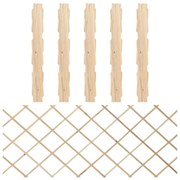 vidaXL Cercas em treliça 5 pcs 180x80 cm madeira de abeto maciça