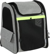 PawHut Caixa para cães expansível com 5 bolsos e faixa refletora para cães até 10 kg 33,5x28x42cm Cinza claro | Aosom Portugal