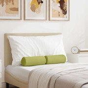vidaXL Almofadas de Apoio 2 pcs Verde Claro Ø 15 x 40 cm tecido