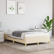 vidaXL Estrutura de cama sem colchão 120x200 cm tecido cor creme