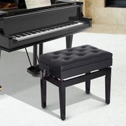 ® Banco para piano de tamborete com altura ajustável 54.5x33x48-58 cm