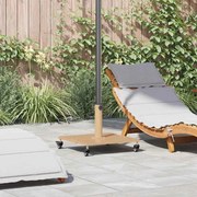 vidaXL Base para chapéu de sol Madeira Clara 45 x 45 x 31,5 cm