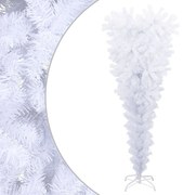 vidaXL Árvore de Natal artificial invertida com suporte 150 cm branco