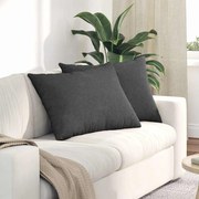vidaXL Travesseiros de Sofá 2 pcs Cinza Escuro 70 x 50 cm