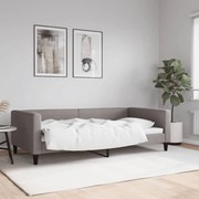 vidaXL Sofá-cama 100x200 cm tecido cinzento-acastanhado