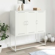 vidaXL Aparador alto 100,5x39x107 cm aço branco