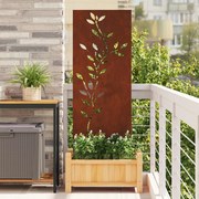vidaXL Tela de Privacidade para Jardim Ferro Enferrujado 50 x 140 cm