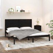 Estrutura de cama super king 180x200 cm madeira maciça preto