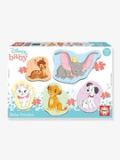 Lote de 5 puzzles progressivos com 3 a 5 peças, Disney® Animals 2, da EDUCA azul claro liso com motivo