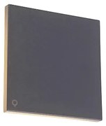 Candeeiro de parede design alumínio cinzento 15 cm com LED 9W - Skyf Moderno