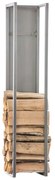 Suporte para lenha Spark 25 x 100 x 25 cm Prateado