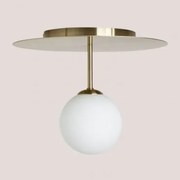 Luminária De Teto Bola De Cristal Uvol Dourado - Sklum