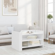 vidaXL Mesa de centro 80x50x50 cm derivados de madeira branco