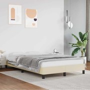 vidaXL Moldura de cama sem creme de colchão 120x190 cm couro do falso