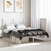 Estrutura de cama com cabeceira 120x200 cm metal branco