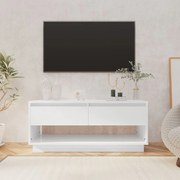 Móvel de TV 102x41x44 cm aglomerado branco brilhante