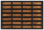 vidaXL Tapete de porta retangular 40x60 cm borracha e fibra de coco