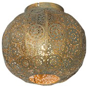 Candeeiro de teto oriental dourado com verde 28,5 cm - Baloo