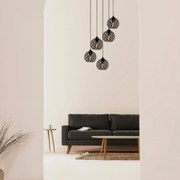 Candeeiro de Teto Fellini – Preto – Diâmetro 60 cm, Altura 111 cm