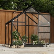 vidaXL Estufa 155x103x191 cm alumínio e vidro antracite