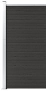 vidaXL Painel de cerca 95x186 cm WPC preto