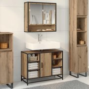 vidaXL Conjunto de Móveis para Banheiro 2 pcs Carvalho Artesanal