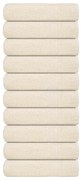 vidaXL Toalhas de banho FROGN 10 pcs 70x140 cm 360 g/m² creme