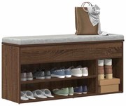 vidaXL Banco sapateira 102x30,5x45 cm deriv. madeira carvalho castanho
