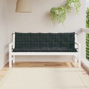 vidaXL Almofadões p/ banco de jardim 2 pcs tecido oxford xadrez preto