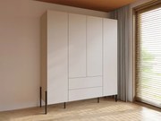 Roupeiro Etsore 109, Caxemira, 210x184x60cm, 158 kg, Portas para roupeiro: Com dobradiças