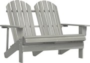 vidaXL Cadeira de jardim Adirondack 2 lugares abeto maciço cinzento