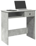 vidaXL Secretária 80x40x75 cm contraplacado cinzento cimento