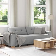 Sofá de 3 Lugares vidaXL Cinza Nuvem 180 cm em Tecido