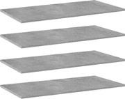 vidaXL Prateleiras para estante 4 pcs 80x40x1,5cm contraplacado cinza