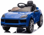 Carro elétrico para crianças Porsche Cayenne 12V com tração traseira – Licença oficial, bateria de lítio, comando remoto 2,4 GHz, leitor MP3, luzes LE