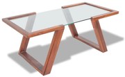 vidaXL Mesa de centro madeira acácia sólida castanho 110x60x40 cm