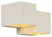 Candeeiro de Parede Moderno Bege 2 Luzes - Transfer Double Moderno