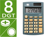 Calculadora de Bolso Xf07 8 Digitos Solar e Pilhas Cor Cinza 98x62x8 mm