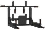 HOMCOM Barra de Elevações de Parede Barra de Pull Up de Aço Multifuncional para Treinos Carga Máx.120kg  93x72x48cm Preto | Aosom Portugal