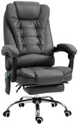 Vinsetto Cadeira de Escritório com Função de Massagem Ergonômica 65x70x119 cm Cinza | Aosom Portugal