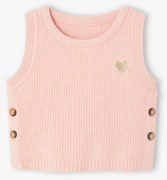 Camisola sem mangas, para bebé  rosado