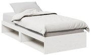 vidaXL Sofá-cama sem colchão 90x190 cm madeira de pinho maciça branco