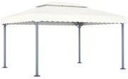 Gazebo 400x300 cm alumínio creme