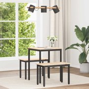 vidaXL Mesa de jantar Natural 60 x 60 x 75 cm