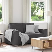 Sofá Loveseat vidaXL Cinza 120 cm em Couro Sintético
